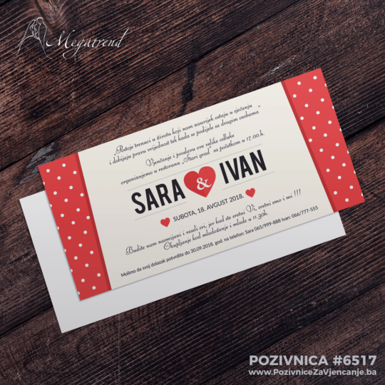 Pozivnica za vjenčanje 6517